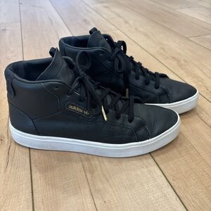 Adidas Black Sleek Mid Top Sneakers